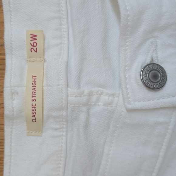 LEVIS BRAND WOMEN'S WHITE STRETCH JEANS SIZE 26W MEDIUM - Picture 4 of 13